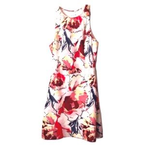 🐝 Abercrombie & Fitch Red Floral Print Dress
